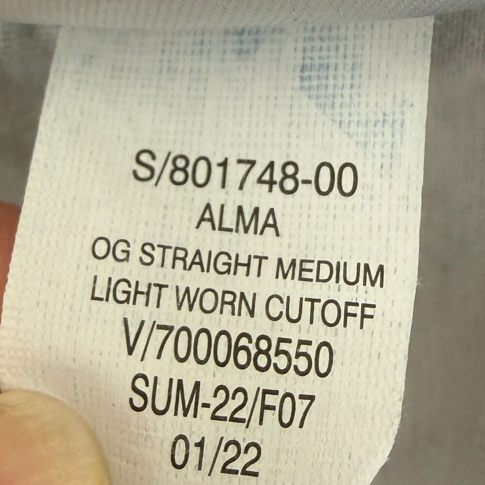 Old Navy Women's High-Rise O.G. Straight Jeans Distressed Frayed Hem Size 16 - Picture 5 of 11